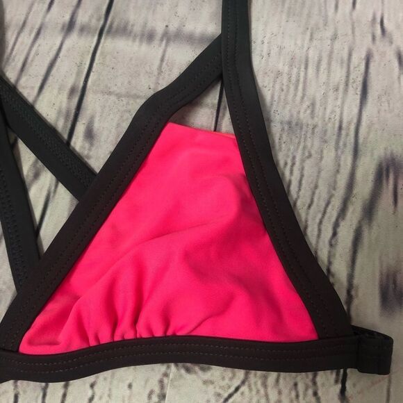 Xhilaration Two Piece Strappy Bikini Swim Bathing Suit Pink S - Picture 3 of 6